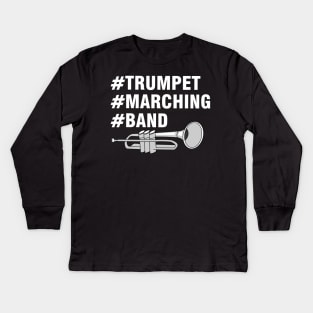 Trumpet Marching Band Kids Long Sleeve T-Shirt